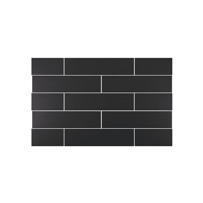 Gioia Materia - Carrelage mural faience effet graphique hampstead Lisse Noir - - boîte de 0.44 m2