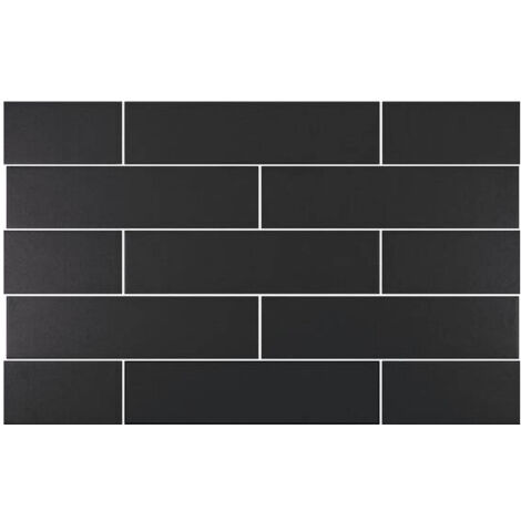 Carrelage mural faience effet graphique HAMPSTEAD Lisse Noir - boîte de 0.44 m2 Lisse Night -  - boîte de 0.44 m2