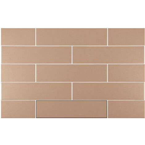 Carrelage mural faience effet graphique HAMPSTEAD Lisse Terre cuite - boîte de 0.44 m2 Lisse Terracota -  - boîte de 0.44 m2