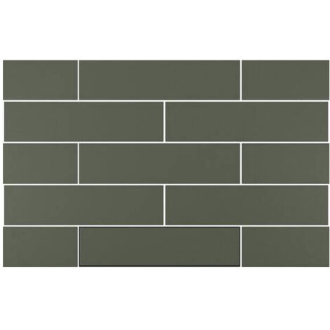 Carrelage mural faience effet graphique HAMPSTEAD Lisse Vert - boîte de 0.44 m2 Lisse Sap -  - boîte de 0.44 m2