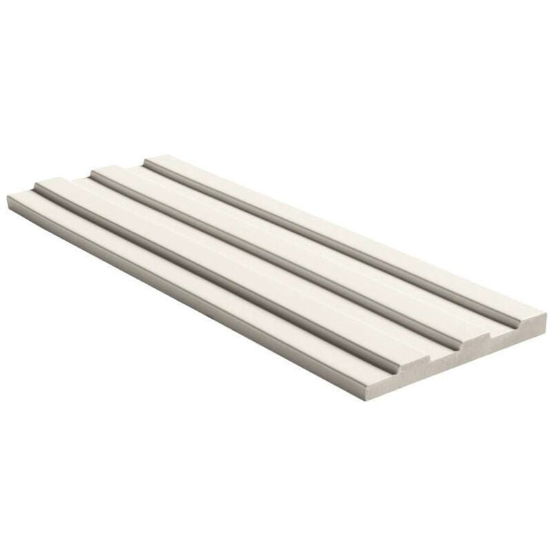 Carrelage mural faïence effet graphique LINES 40x15 cm Blanc - Mat - boîte de 0.60 m2 - Gioia Materia