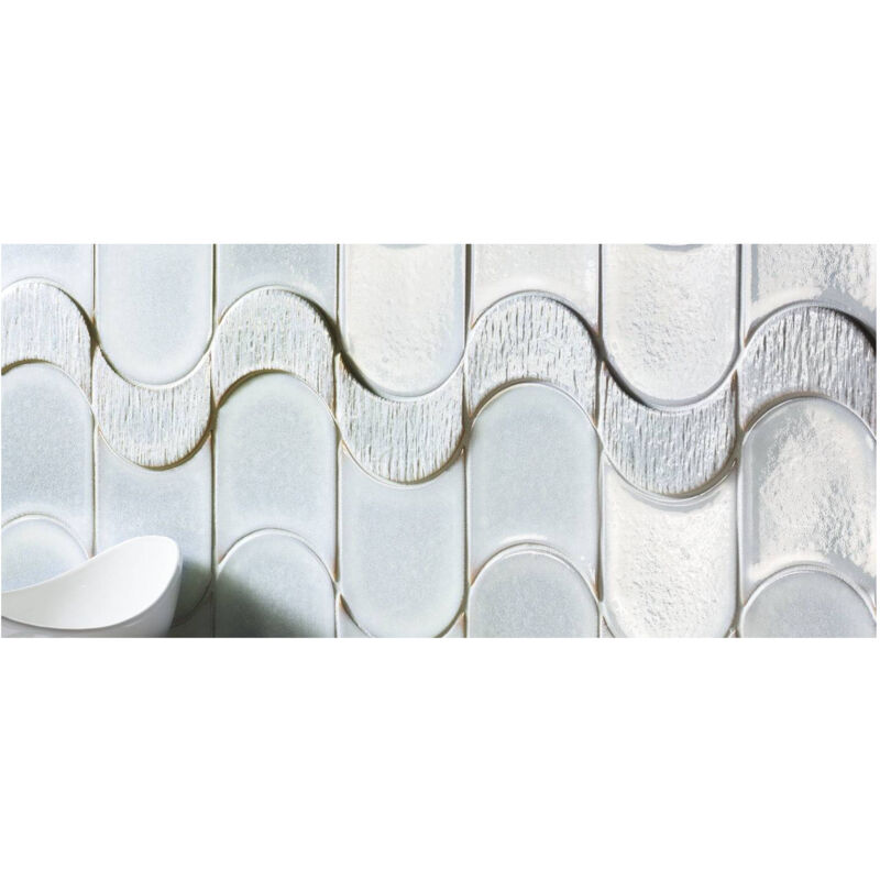 Carrelage mural faïence effet graphique LUNA 10x5 cm - - boîte de 0.30 m2 - Gioia Materia