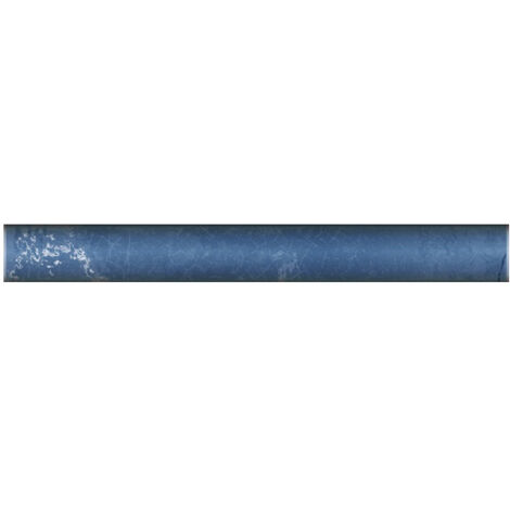 Carrelage mural faience effet graphique MELLAH Baguette 13x1.5 cm Bleu - - boîte de 1.30 m2