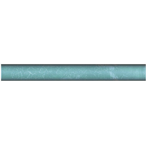 Carrelage mural faience effet graphique MELLAH Baguette 13x1.5 cm Turquoise - - boîte de 1.30 m2