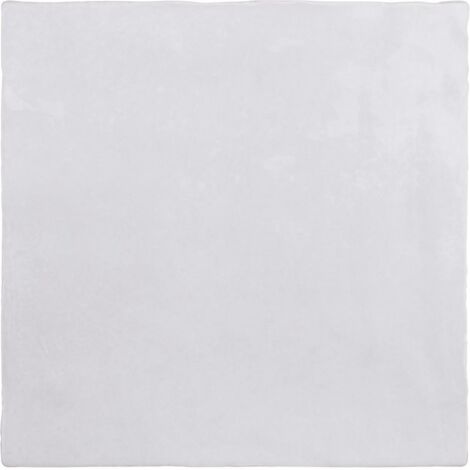 Carrelage mural faïence effet zellige LA RIVIERA 13,2x13,2 cm Gris nuage - - boîte de 1 m2