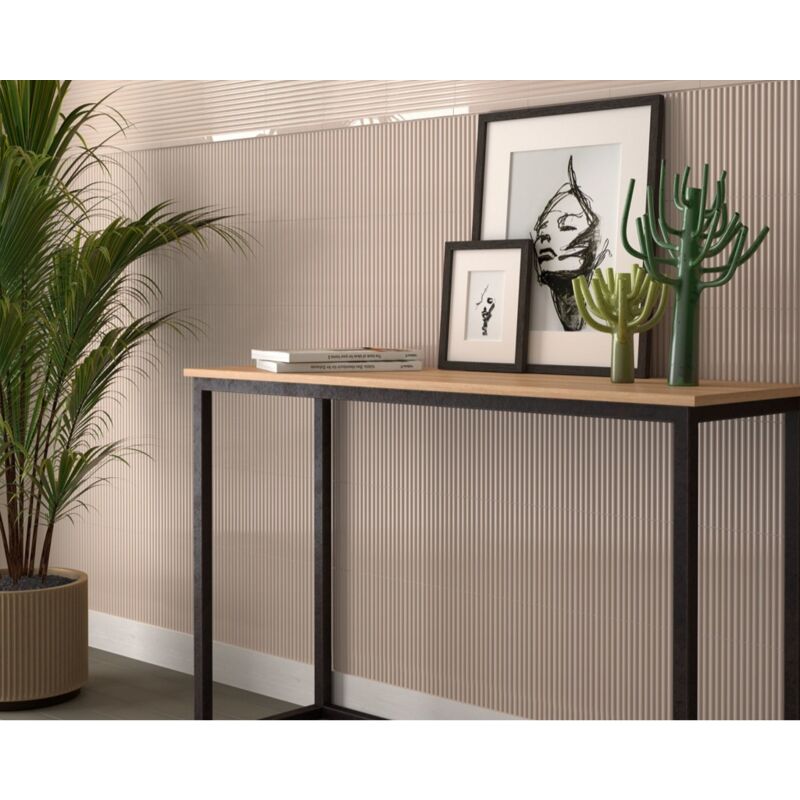 Faïence - COSTA NOVA - COSTA NOVA BEIGE PALE - 5X20 ONDA - Brillant