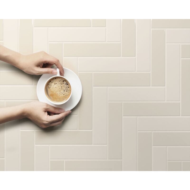 Faïence - COSTA NOVA - COSTA NOVA BEIGE PALE - 5X20 - Mat