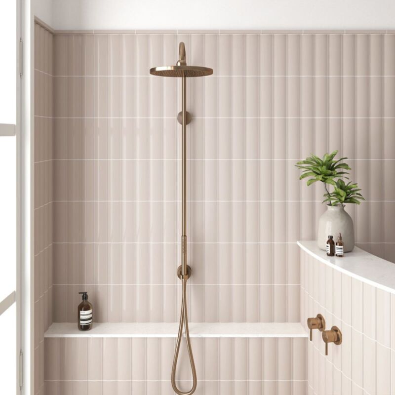 Baguette de finition pour Carrelage mural faïence effet graphique DOME 20x6.5cm Jolly boîte de 3 ml / pas m2 - Gioia Materia Taupe