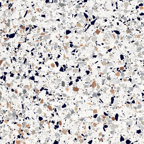 Carrelage mural uni grès cérame 20x20 cm – Épaisseur 1 cm – Effet terrazzo Bianco Micro – Pour design moderne minimaliste