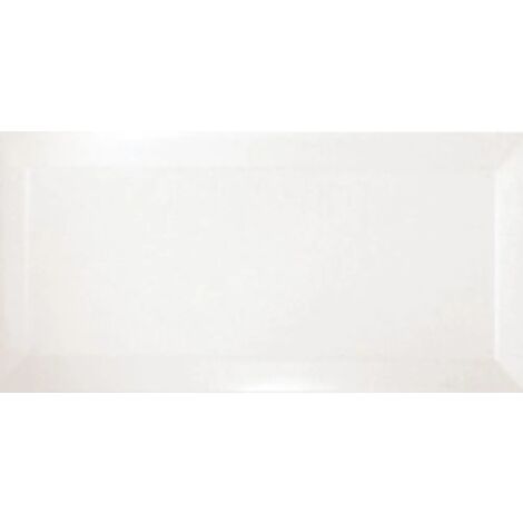 Carrelage mural uni métro blanc brillant 10x20 cm – Éclat intemporel pour espaces modernes – Facile à poser et à entretenir – Ribesalbes