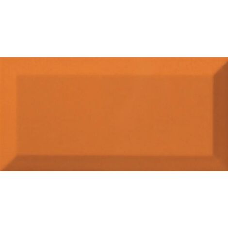 Carrelage mural uni orange brillant 10x20 cm – Carreaux métro PIRACI – Design rétro pour espaces accueillants – Facile à poser