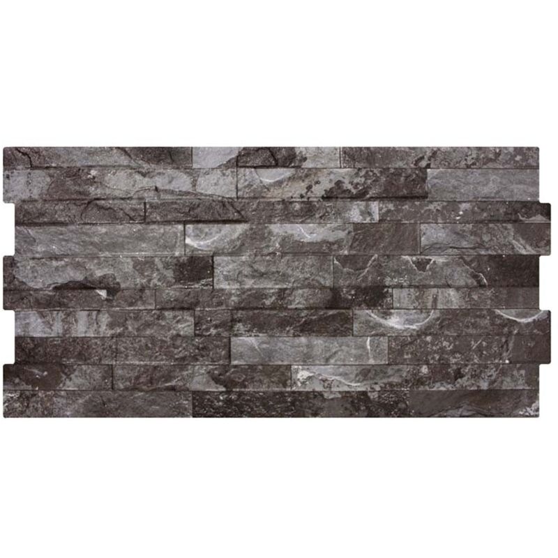 Tinker - Carrelage Pierre de parement Briko ebenea noir 30x60 cm