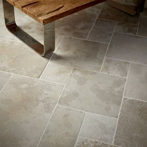 Carrelage Pierre Naturelle Atlas - Opus 4x1,5 cm - Beige Mix (vendu par paquet de 0,72 m²)
