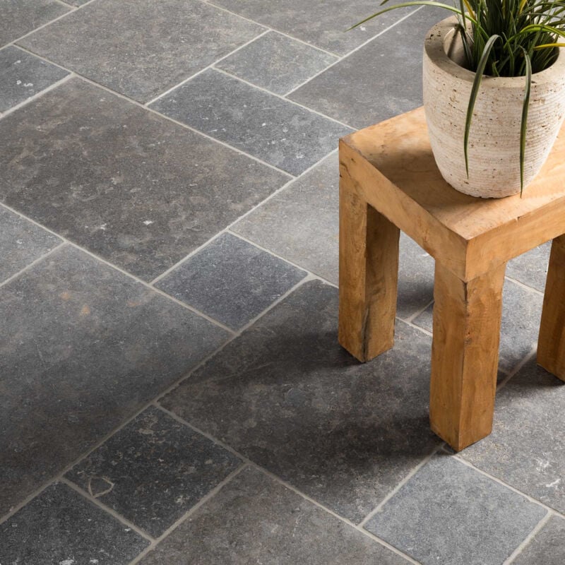 Ro'ma Nature - Carrelage Pierre Naturelle Sinai - Opus 4x2 cm - Gris (vendu par paquet de 0,72 m²)