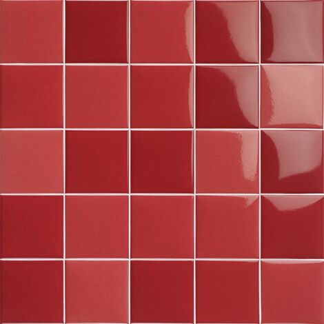 Carrelage piscine moderne rouge nuancé PORTLAND ROJO 30,5X30,5 - 1,02 m²