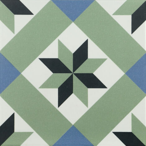 Carrelage sol effet carreaux de ciment Montaigne Ribeira 20x20 cm - Reflex boutique