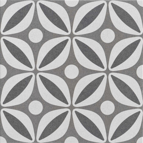 Carrelage sol effet carreaux de ciment Sligo gris 33x33 cm - Réflex boutique