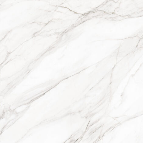 Carrelage sol effet Marbre Taj Mahal blanc brillant 60x60 cm - Réflex Boutique