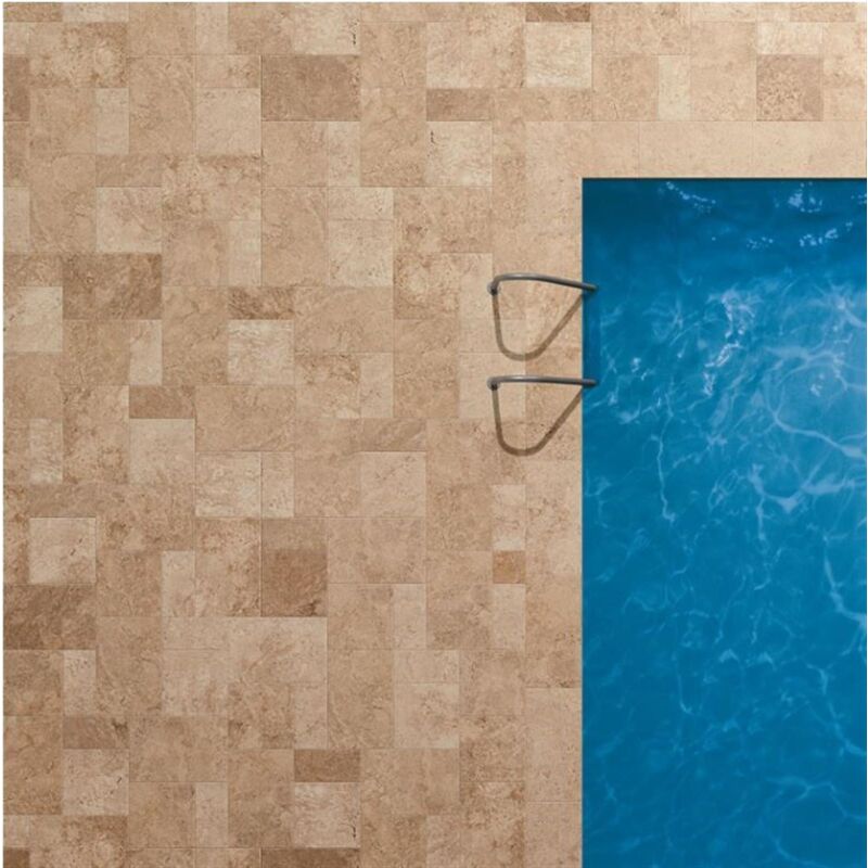 Carrelage sol extérieur effet pierre tiber composition modulaire - Tiber Natural structuré rectifié- Module