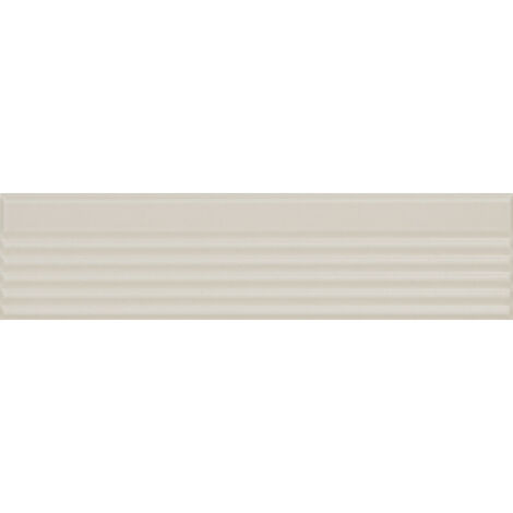 Carrelage sol / mur brique à relief uni taupe 5,6x23,2 cm MODULO INCISO POLVERE
