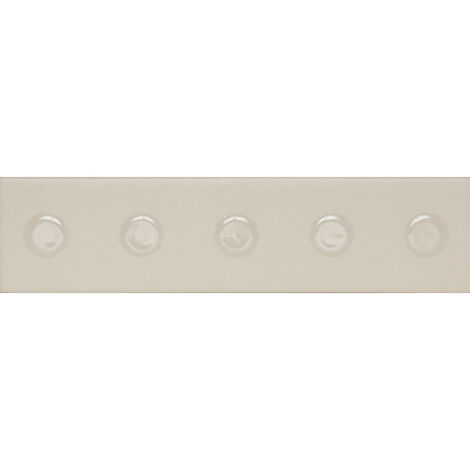 Carrelage sol / mur brique à relief uni taupe 5,6x23,2 cm MODULO TONDI POLVERE