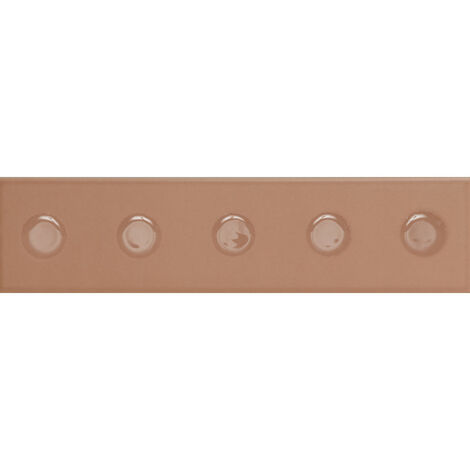 Carrelage sol / mur brique à relief uni Terracotta 5,6x23,2 cm MODULO TONDI MATTONE (vendu par boite de 0,05m2)