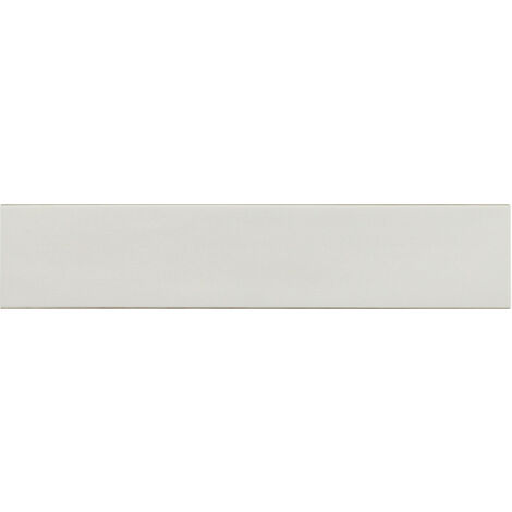 Carrelage sol / mur brique effet béton blanc mate 6x30 cm WADI SNOW (vendu par boite de 0,50m2)