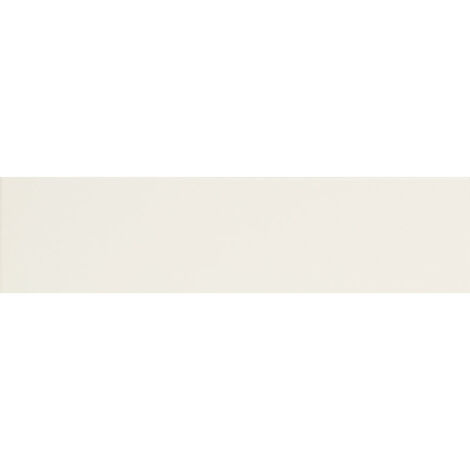 Carrelage sol / mur brique uni blanc crème 5,6x23,2 cm MODULO BASE GESSO