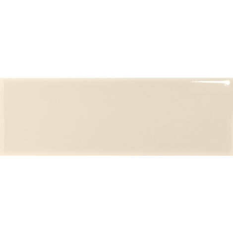 Carrelage sol / mur briquette rectangulaire uni beige sable brillant 5X15 cm FÄRGBLOCK LUCIDO SABIA FGB102L (vendu par boite de 0,60m2)