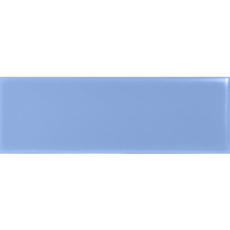Carrelage sol / mur briquette rectangulaire uni bleu brillant 5X15 cm FÄRGBLOCK LUCIDO CIELO FGB104L  (vendu par boite de 0,60m2)