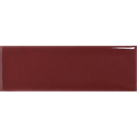 Carrelage sol / mur briquette rectangulaire uni rouge brillant 5X15 cm FÄRGBLOCK LUCIDO BORGOGNA FGB111L (vendu par boite de 0,60m2)