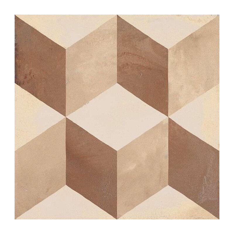Carrelage sol / mur effet ciment 20x20 cm terra cubo beige (vendu par boite de 1,20m2)