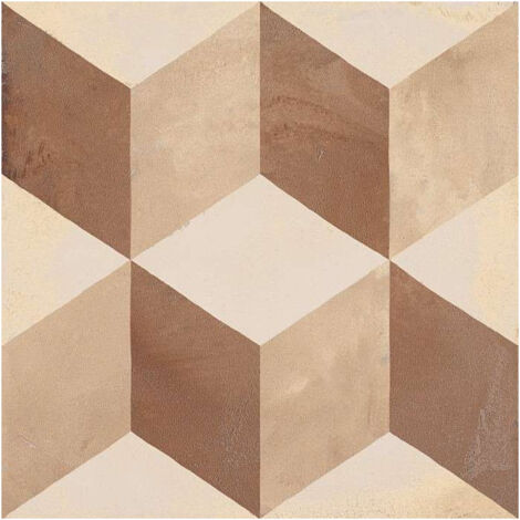 Carrelage sol / mur effet ciment 20x20 cm TERRA CUBO BEIGE  (vendu par boite de 1,20m2)