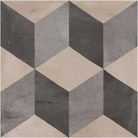 Carrelage sol / mur effet ciment 20x20 cm TERRA CUBO GRIS  (vendu par boite de 1,20m2)
