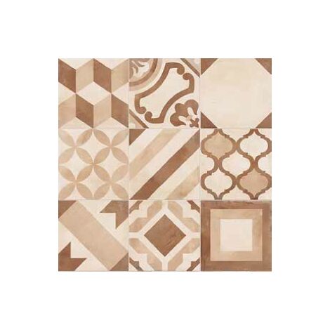 Carrelage sol / mur effet ciment 20x20 cm TERRA MIX PATCHWORK  (vendu par boite de 1,20m2)