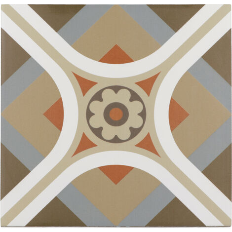 Carrelage sol / mur effet ciment à motif 20x20 cm RIVOLI - BERGEN VERDE(vendu par boite de 1m2)
