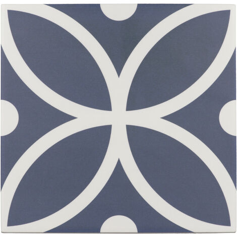 Carrelage sol / mur effet ciment à motif 20x20 cm RIVOLI - MONACO GRIS(vendu par boite de 1m2)