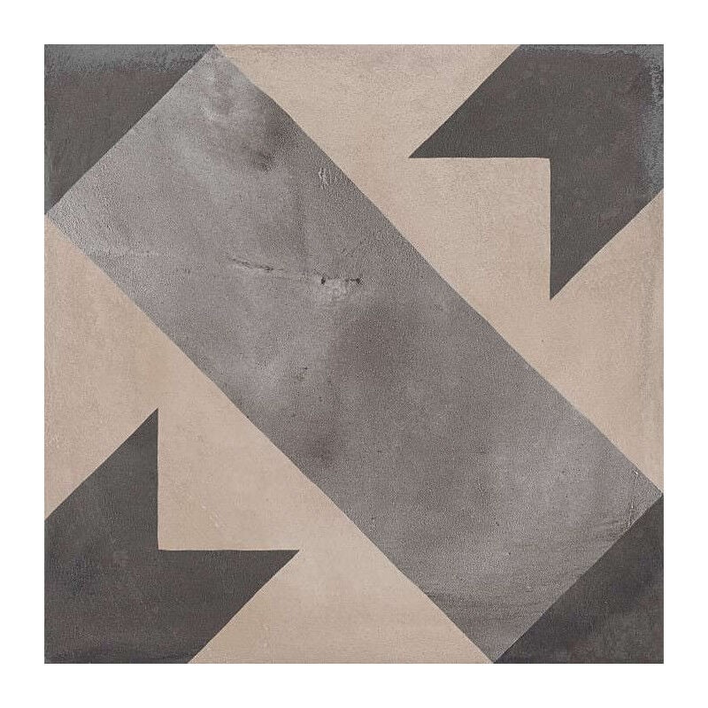 Carrelage sol / mur effet ciment motif étoile 20x20 cm TERRA STELLA (vendu par boite de 1,20m2)