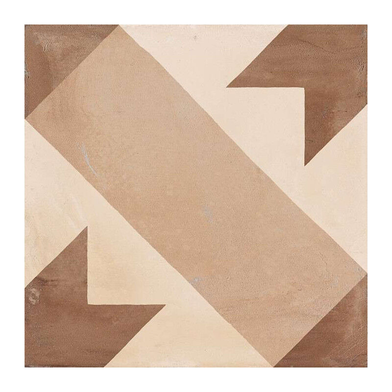 Carrelage sol / mur effet ciment motif étoile 20x20 cm terra stella (vendu par boite de 1,20m2)