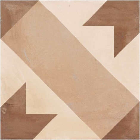 Carrelage sol / mur effet ciment motif étoile 20x20 cm TERRA STELLA  (vendu par boite de 1,20m2)