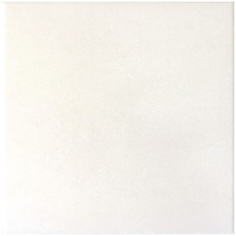 Carrelage sol / mur effet ciment uni blanc 20x20 cm CAPRICE WHITE