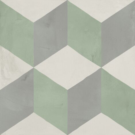 Carrelage sol / mur effet ciment vieilli  20x20 cm TERRA ART CUBO S.M  (vendu par boite de 1,20m2)