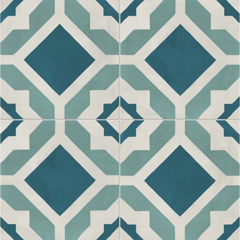 Carrelage sol / mur effet ciment vieilli 20x20 cm terra art geometria o.c (vendu par boite de 1,20m2)