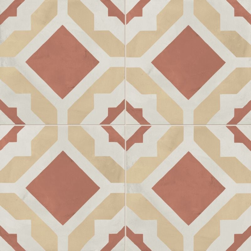 Carrelage sol / mur effet ciment vieilli 20x20 cm terra art geometria t.c (vendu par boite de 1,20m2)