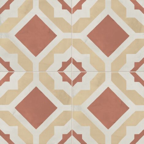 Carrelage sol / mur effet ciment vieilli  20x20 cm TERRA ART GEOMETRIA T.C  (vendu par boite de 1,20m2)