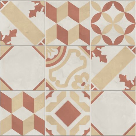 Carrelage sol / mur effet ciment vieilli  20x20 cm TERRA ART MIX T.C  (vendu par boite de 1,20m2)