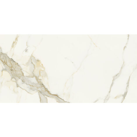 Carrelage sol / mur effet marbre beige 60x120 cm - SCULTOREA calacatta oro fino J400 (vendu par boite de 1,44m2)