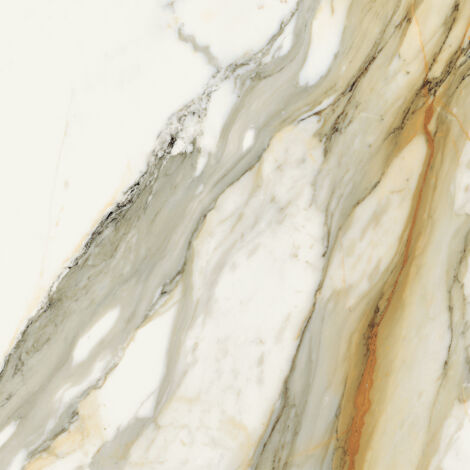 Carrelage sol / mur effet marbre beige, gris 120X120 cm - SCULTOREA calacatta vena antica J451 (vendu par boite de 2,88m2)