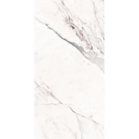 Carrelage sol/mur effet marbre blanc NORGAY Full lappato int/ext l.60 x L.120 cm CERALUX