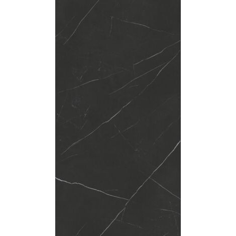 Carrelage sol/mur effet marbre gris foncé PIETRA NERO Full Lappato int/ext l.120 x L.280 cm CERALUX